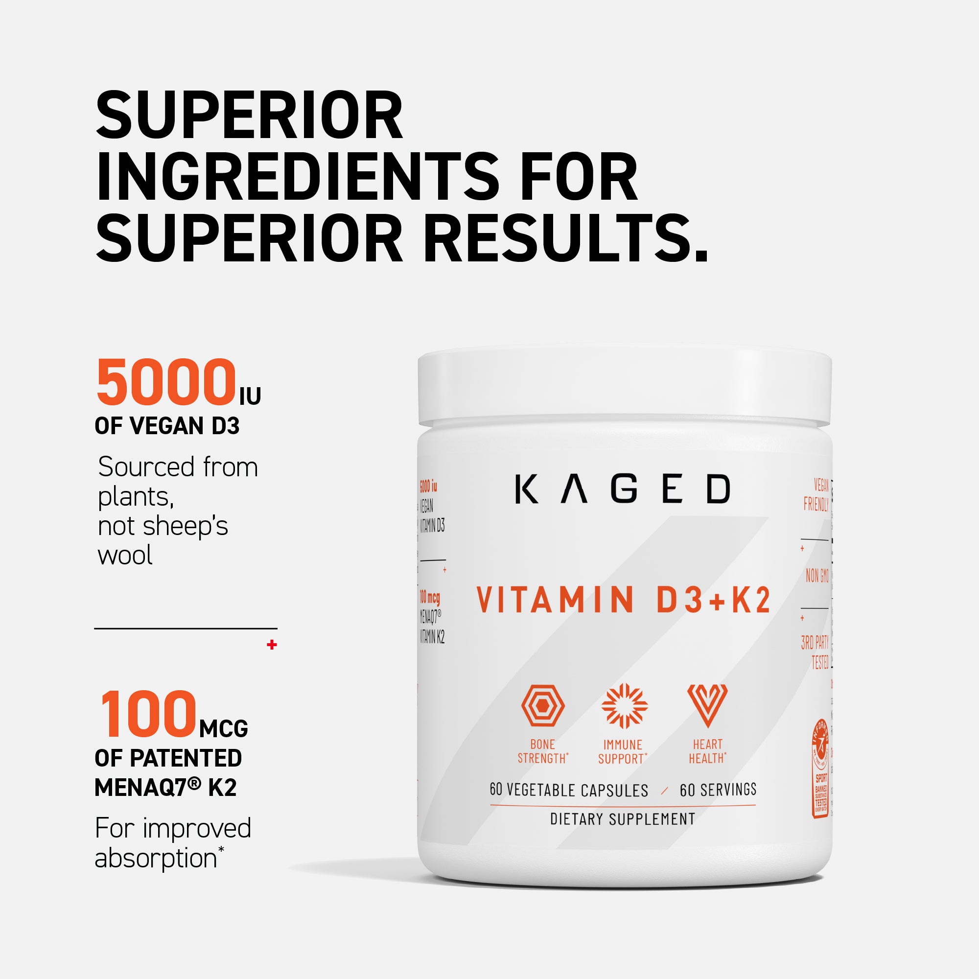 Vitamin D3 + K2